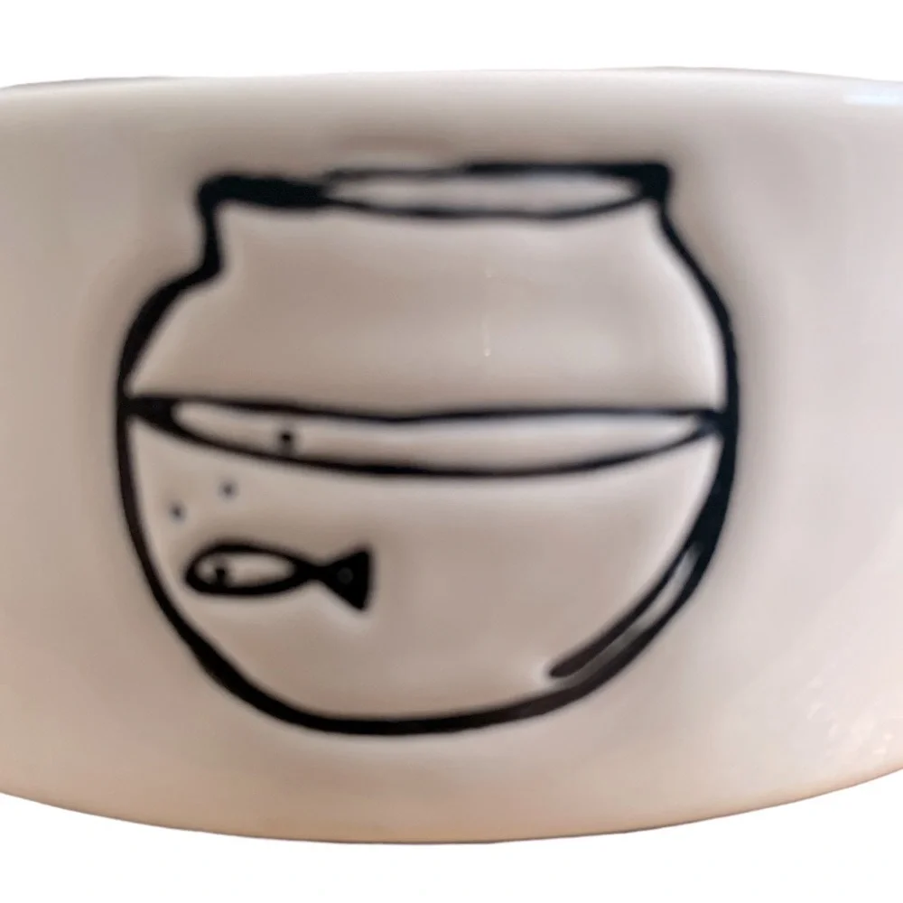 RAE DUNN➕Fish Bowl Embellished Cat Dish
